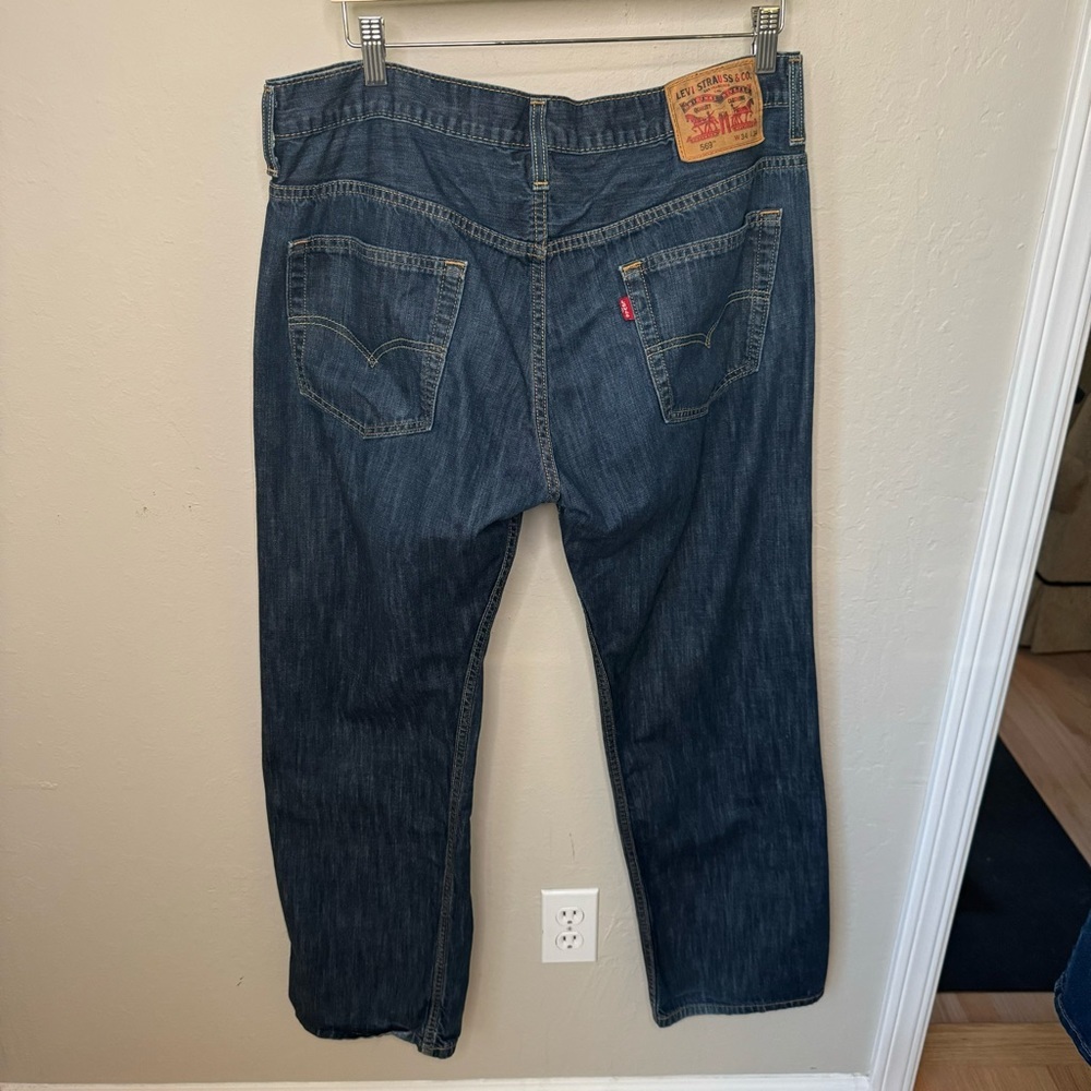 LEVI’S 569 Red Tab Loose Straight Leg Jeans Denim 100% Cotton Size 34 x 34 - Picture 10 of 14